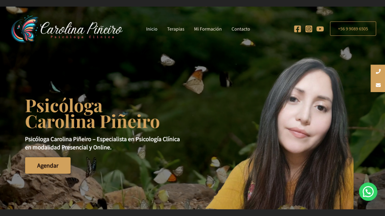 Diseño web para psicóloga Carolina Piñeiro | Agencia 2Motivos Spa