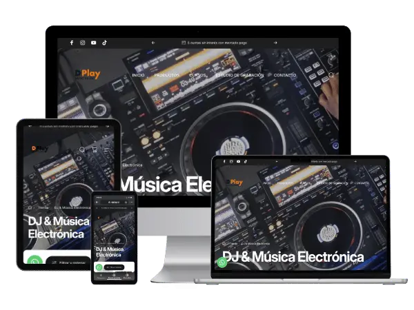 Diseño De Páginas Web Para DJ - Agencia 2Motivos