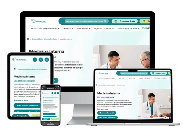 Diseño De Páginas Web Para Internistas - Agencia 2Motivos