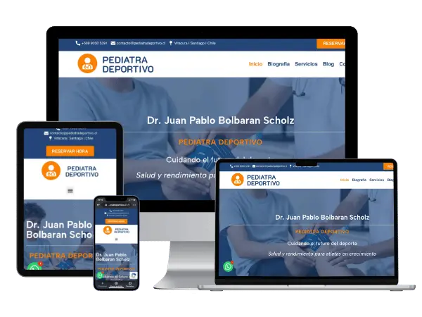 Diseño De Páginas Web Para Médico Del Deporte - Agencia 2Motivos